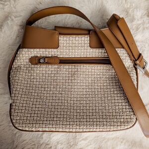 Stone Mountain Tan and Cream Woven Bag
